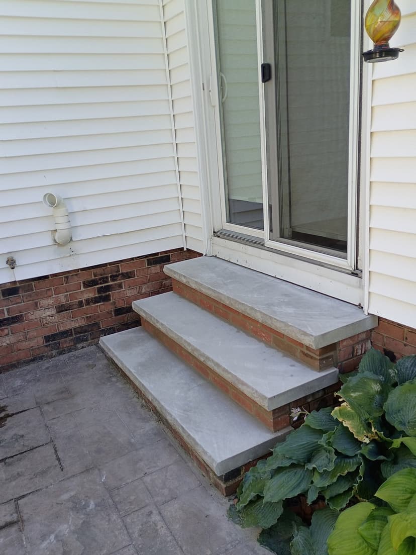 Completed brick step rebuild