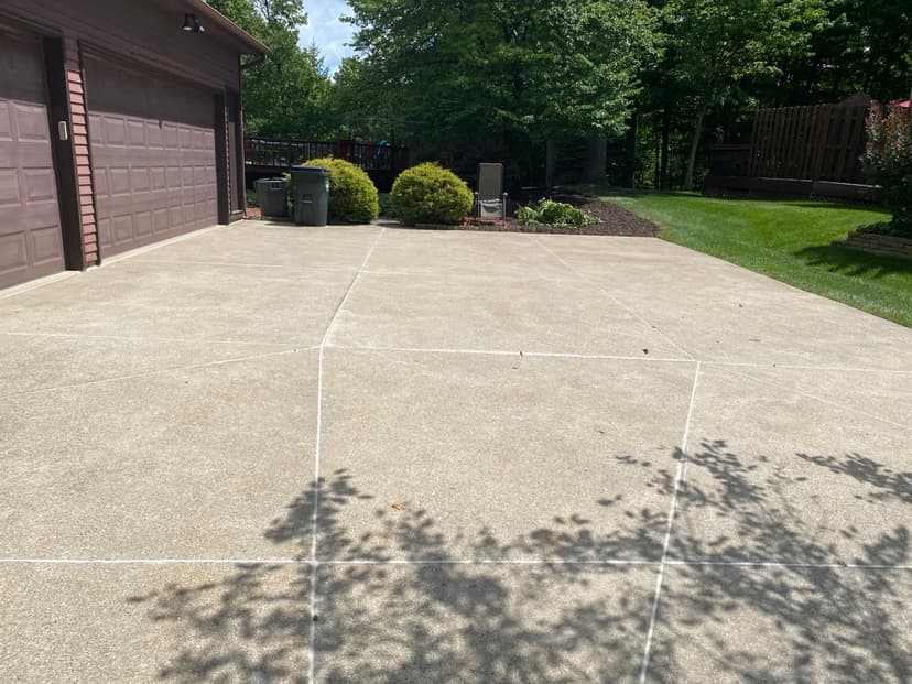 Completed driveway caulking